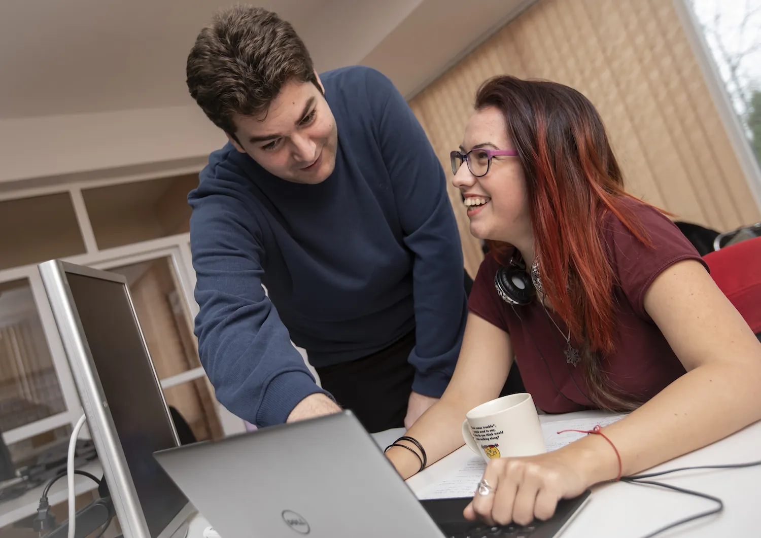 Svetoslav and a colleague at software firm Inveitix